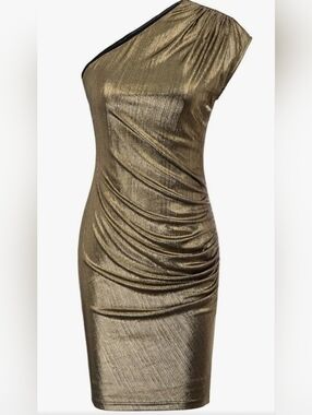 Women Vintage Style Cocktail Dress Bodycon Glitter Party Dress Bronze Gold Sz M